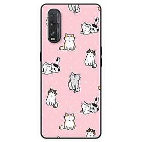 Ốp lưng dành cho Oppo A5 ( 2020 ) - A9 ( 2020 ) - Find X2 - F11 Pro mẫu Mèo Trắng Đen Nâu