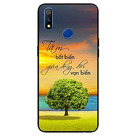 Ốp lưng in cho Realme 3 Pro Mẫu Tâm Bất Biến