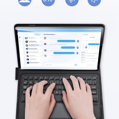 Bao da kèm bàn phím cho SamSung Galaxy Tab S10 Fe , S10 Fe Plus , S9 FE, Tab S9, Tab S7 FE, Tab S7+ Plus, S8+ Plus, Tab S8, Tab S7, Tab S6 Lite, Tab A9+ Plus 2023 X210/X216 chính hãng Dux Ducis có bàn di chuột TrackPad - Hàng chính hãng