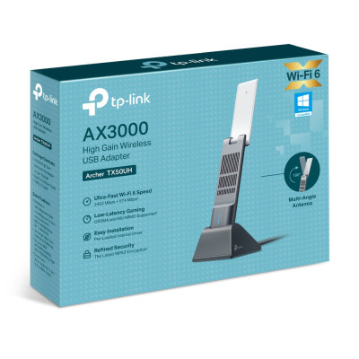 USB WIFI 6 TP-Link Archer TX50UH | AX3000 2 băng tần 2.4 & 5.0 Ghz | Chơi game ổn định | Dễ cài đặt | Bảo hành 2 năm | Hàng Chính Hãng