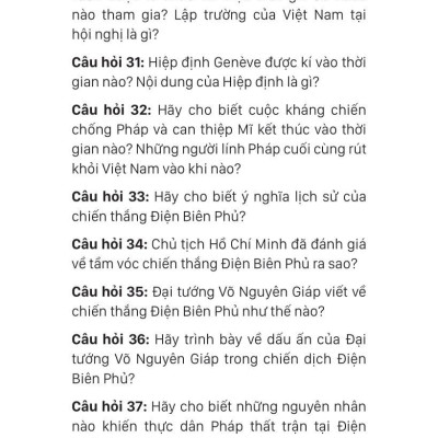 Kỉ Niệm 70 Năm Chiến Thắng Điện Biên Phủ - 70 Câu Hỏi-Đáp Về Chiến Thắng Điện Biên Phủ