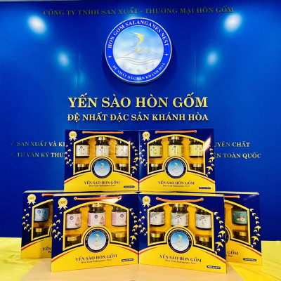 [Set QT 6 Hũ] Tổ Yến Chưng Đông Trùng Hạ Thảo (Ăn Kiêng) - Yến Sào Hòn Gốm Chính Hiệu Khánh Hoà - HGK NEST