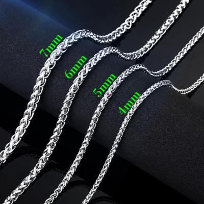 Dây chuyền nam titan cao cấp thời trang rẻ inox thép không gỉ bông dừa trangsucpt cỡ 5mm PTDCNA172