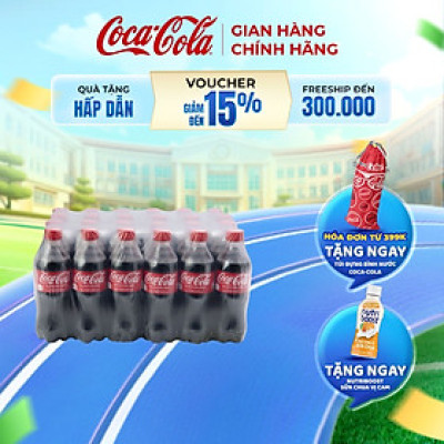 Lốc 24 Chai Nước Ngọt Giải Khát Có Ga Coca-Cola 390ml/Chaib Coca-Cola Chính Hãng_TK