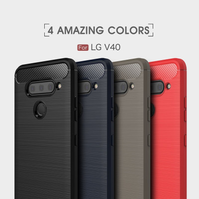 Ốp lưng chống sốc cho LG V40 hiệu Likgus (chuẩn quân đội, chống va đập, chống vân tay) - Hàng nhập khẩu