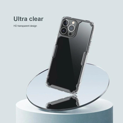 Ốp lưng TPU chống sốc lưng PC cường lực cho iPhone 15 Pro Max, 15 Pro, iP 15, 15 Plus hiệu Nillkin Nature Pro - Mỏng 0.6mm, đệm khí 4 góc, gờ bảo vệ camera - Hàng nhập khẩu
