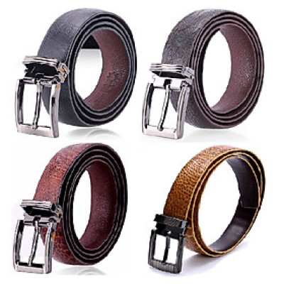 HJ5411-12-15-16 - Dây thắt lưng nữ Huy Hoàng da đà điểu trơn màu đen, nâu đất, nâu đỏ, vàng