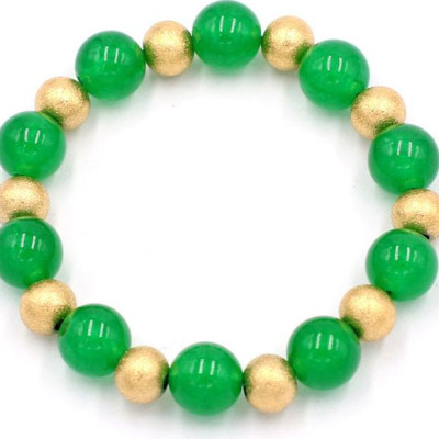 Chuỗi tay thạch anh xanh lá 10 ly VTAXLHVT1 - hợp mệnh Hỏa, mệnh Mộc
