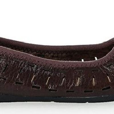 Giày nữ hoa văn Huy Hoàng da bò màu nâu đất HT7952