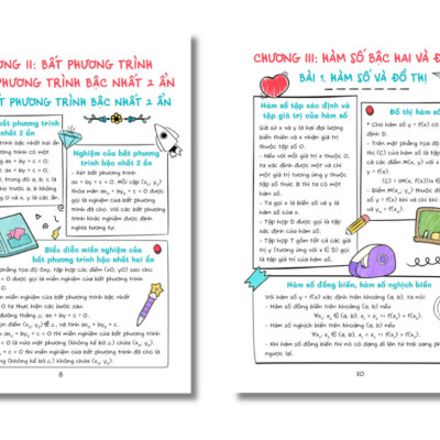 Sách- Combo 3 Cuốn Kiến Thức và Bài Tập Toán Lý Hóa Sinh Văn Anh Lớp 10 Sketchnote 3 Chương Trình (WU)