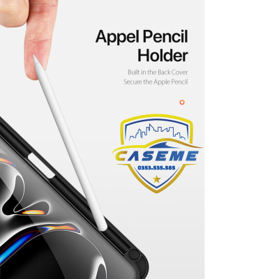 [iPad Pro M4] Bao Da Dành Cho iPad Pro 11 inch M4 2024, iPad Pro 13 inch M4 2024 Dux Ducis Domo Series Có Khe Cắm Bút - Hàng Chính Hãng 