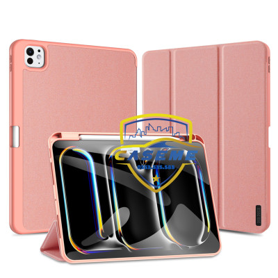 [iPad Pro M4] Bao Da Dành Cho iPad Pro 11 inch M4 2024, iPad Pro 13 inch M4 2024 Dux Ducis Domo Series Có Khe Cắm Bút - Hàng Chính Hãng 