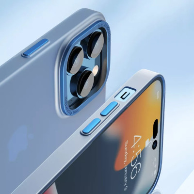 Ốp lưng chống sốc cho iPhone 14 (6.1 inch) hỗ trợ sạc Maqsafe hiệu WIWU PC Ultra-thin Frosted Magnetic Case (mặt lưng nhám mờ, gờ bảo vệ Camera 0.5mm) - hàng nhập khẩu
