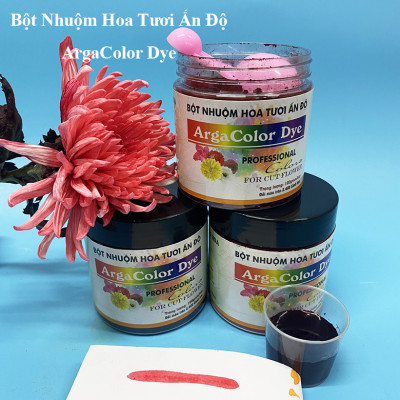 Thuốc Bột Nhuộm Hoa Tươi màu thực phẩm Ấn Độ (Combo 3 hộp tùy màu) giúp đổi màu hoa cắt cành (1 hủ pha 12L nước màu)