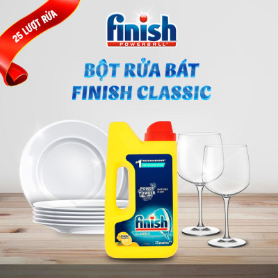 Bột rửa bát Finish các loại 1kg, 1.2kg, 2.2kg kg dùng cho Máy rửa bát chén