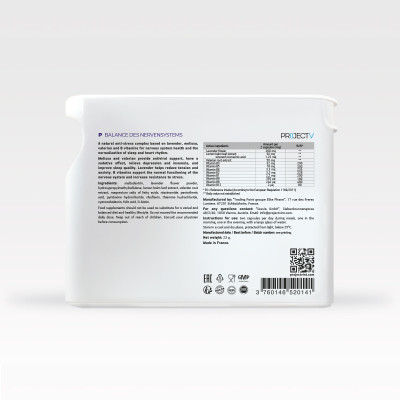 Thực Phẩm Sức Khỏe P Classic Hit - Bình Tĩnh Và Thư Giãn - PROJECT V - Hộp 60 Viên - Xuất xứ Pháp, Hàng Chính Hãng