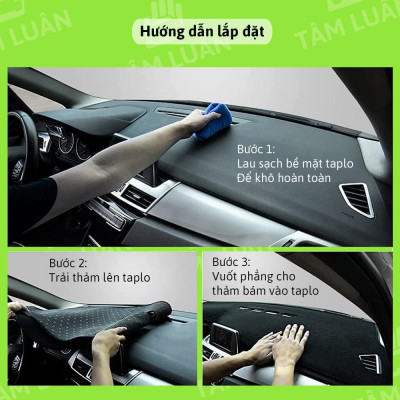 Thảm taplo ô tô Vinfast VF e34 VF8 Fadil Lux A/Huyndai/Honda - Hàng Nhập Khẩu