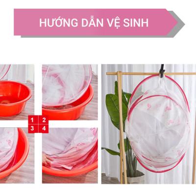 Màn chụp tự bung cao cấp Mộc Miên đỉnh rộng - Mẫu Phi Hành Gia - Kích thước 1,8mx2m - 2 cửa ( Hà Nội )