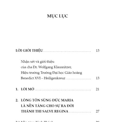 ĐỨC MARIA VÀ NIỀM HY VỌNG - Chú Giải Thánh Thi Salve Regina (Kinh Lạy Nữ Vương)