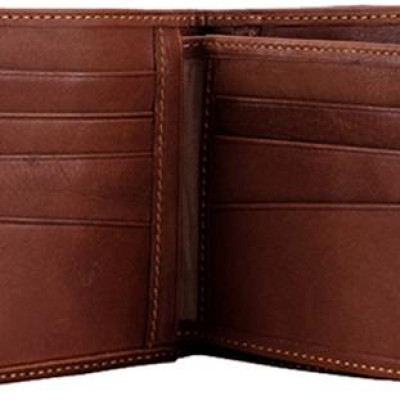 Ví Nam Viền Chỉ Huy Hoàng HT2128 (12.5 x 10 cm) - Da Bò