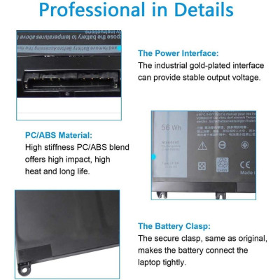 Pin Tương Thích Cho Laptop Dell Vostro 7570 - 56Wh - Hàng Nhập Khẩu New Seal TEEMO PC TEBAT831