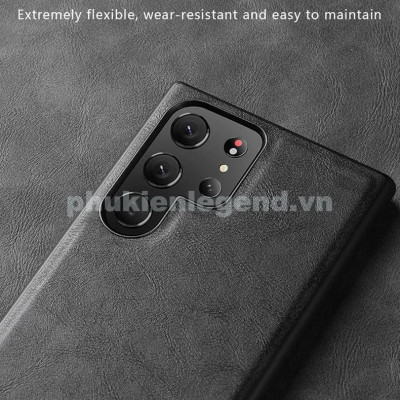 Ốp lưng da cao cấp cho SamSung Galaxy  S25 Ultra ,  S24 Ultra , S23 Ultra chính hãng X-level viền mềm, chống bám vân tay - Hàng chính hãng