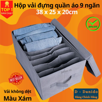 Hộp đựng quần áo chia 9 ngăn 16 ngăn bằng vải không dệt tiện lợi chính hãng D Danido