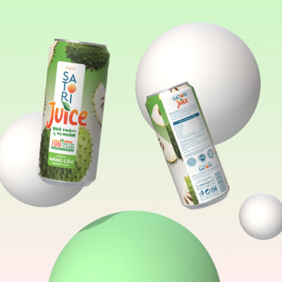 Thùng nước ép trái cây Satori Juice Vị mãng cầu 250ml (24 lon/thùng)