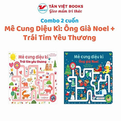 Sách - Mê Cung Diệu Kì - Ông Già Noel + Trái Tim Yêu Thương - Combo 2 Cuốn - Tân Việt Books