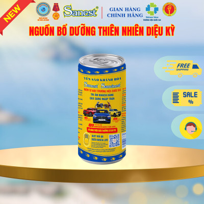 *Nước Yến sào Khánh Hòa Sanest có đường 7,5% - Hộp 6 lon x 190ml.