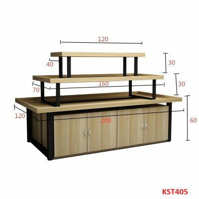 Kệ gỗ trưng bày rau củ quả, kệ trưng bày sản phẩm, hàng hóa KST405 - Nội thất lắp ráp Viễn Đông Adv