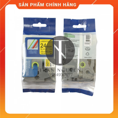 Tz2-651 Nhãn in đa lớp 24mm x 8m - Đen nền vàng - Hàng nhập khẩu