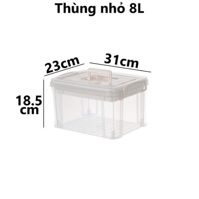 Thùng đựng đồ y tê trong gia đình , Thùng đựng đồ y tế phân loại thuốc nhiều ngăn lớn , Thùng đựng đồ y tế chất liệu nhựa PP nguyên sinh an toàn tuyệt đối - Hàng chính hãng 
