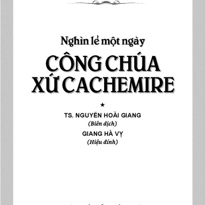 Nghìn lẻ một ngày - Công chúa xứ Cachemire (Tái bản 2025)