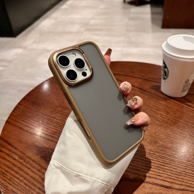 Ốp lưng cho iPhone 16 Pro Max hiệu Likgus lưng nhám viền màu chống sốc chống bụi bẩn chống vân tay có viền bảo vệ camera - hàng chính hãng