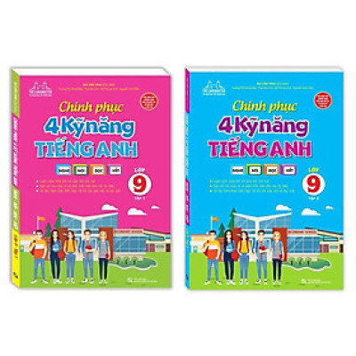 Sách - Combo 2 cuốn Chinh phục 4 kỹ năng tiếng nghe - nói - đọc - viết lớp 9