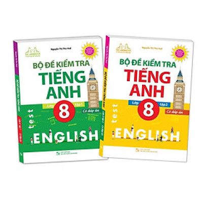 Sách - The Langmaster - Bộ Đề Kiểm Tra Tiếng Anh Lớp 8 - Có Đáp Án - Combo 2 Tập - Minh Thắng