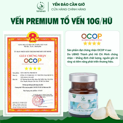 Yến Đảo - Tổ Yến Chưng Premium Dòng Cao Cấp Hàm Lượng Yến Cao Giàu Dinh Dưỡng Dạng Lốc 8 Hũ