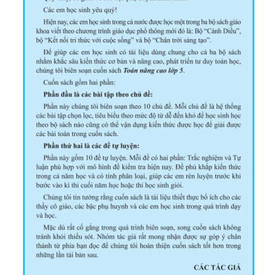 Sách - Toán Nâng Cao 5 - Dùng Chung Cho Các Bộ Sách Giáo Khoa Hiện Hành - ndbooks