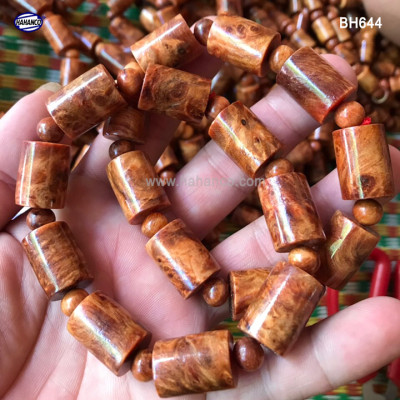 Vòng tay gỗ Đốt Trúc Nu Huyết Long để mộc (BH644) Tĩnh Tâm - Lưu thông khí huyết - Bracelet of HAHANCO