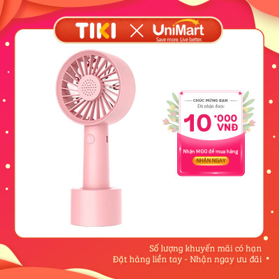 Quạt Mini Khuếch Tán Hương Liệu Cầm Tay Damas QX01 - Thiết Kế Chân Đế Quạt Để Bàn Tiên Lợi Tặng Kèm Dây Sạc - Pin Khủng 2000 mAh Với 3 Mức Độ Gió Lan Tỏa Hương Thơm - Hàng Chính Hãng