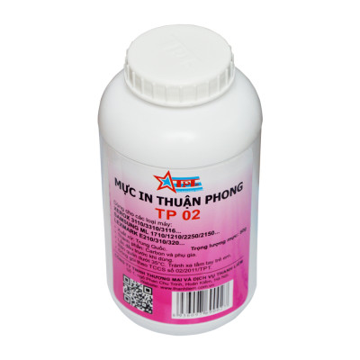 (BỘ 5 CHAI) Mực đổ Thuận Phong TP02 dùng cho máy in Samsung ML-1610/ 1620/ 2010/ 2020/ 2160/ 2165/ 1660/ 1666/ 1670/ 1860/ SCX-4321/ 4621/ 3400/ 3200/ Xpress M2020/ M2070/ M2625/ M2675/ M2885 - Hàng Chính Hãng