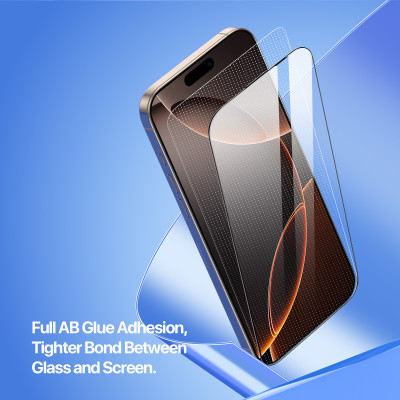 [Không Lẹm Viền] Miếng Dán Cường Lực Trong Suốt Khung Tự Dán Dux Ducis cho iPhone 16 Pro Max / 16 Pro/ 16e, Roga Series_ Hàng Chính Hãng