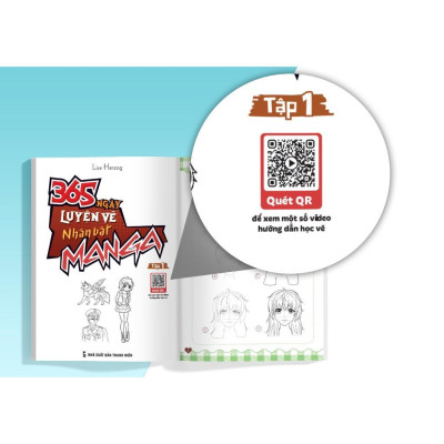 Sách - 365 Ngày Luyện Vẽ Nhân Vật Manga - Tập 1 - Megabook