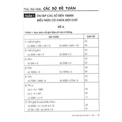 Sách - Vở Ôn Luyện Cuối Tuần Toán Lớp 4 - Tập 1 - Dùng Chung Cho Các Bộ SGK Hiện Hành - Hồng Ân