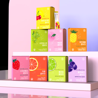 Trà Kombucha Detox Healslab Vị Dâu Thơm Mát Giải Nhiệt Nhập Khẩu Hàn Quốc