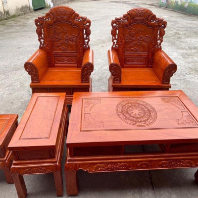 Bộ bàn ghế Khổng Minh Gia Cát Lượng gỗ Hương Đá