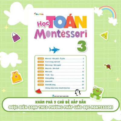 Sách - Học Toán Montessori 3 - Phát Triển Trí Tuệ 4+ - Megabook