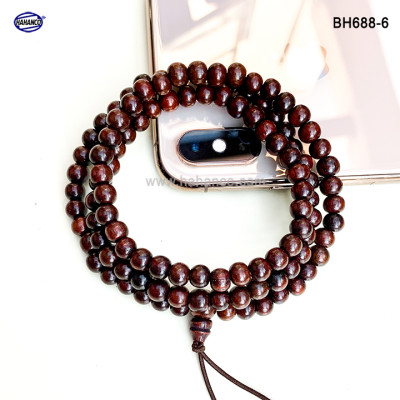 Chuỗi vòng tay /Cổ 2 in 1 hạt gỗ trắc rất đẹp (Đủ Size) BH688 - Thiết kế giản dị, tinh tế