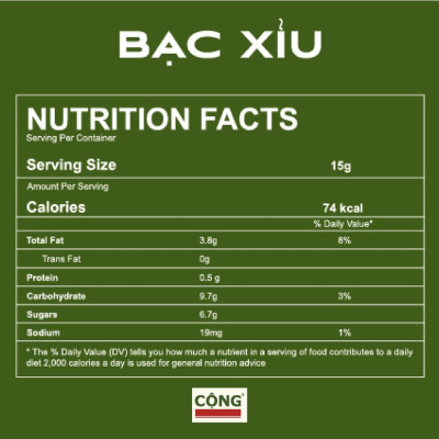 Cà Phê Bạc Xỉu Hoà Tan C+ Cộng Cà Phê 1 hộp 180gr